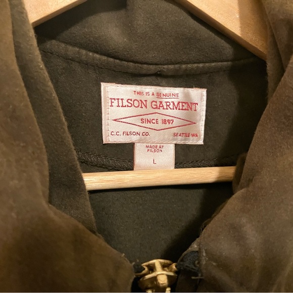 C.C. Filson Co. Seattle Tin Cloth Waxed Bomber Jacket w/ Vest Liner (removable!) - Picture 12 of 12
